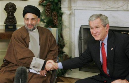 Bush spotkał się z przywódcą irackich szyitów