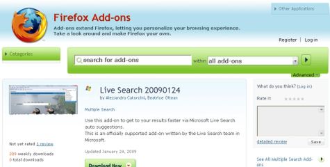 Windows Live Search w Firefoksie