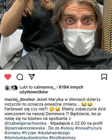 Joanna Koroniewska i Maciej Dowbor u fryzjera