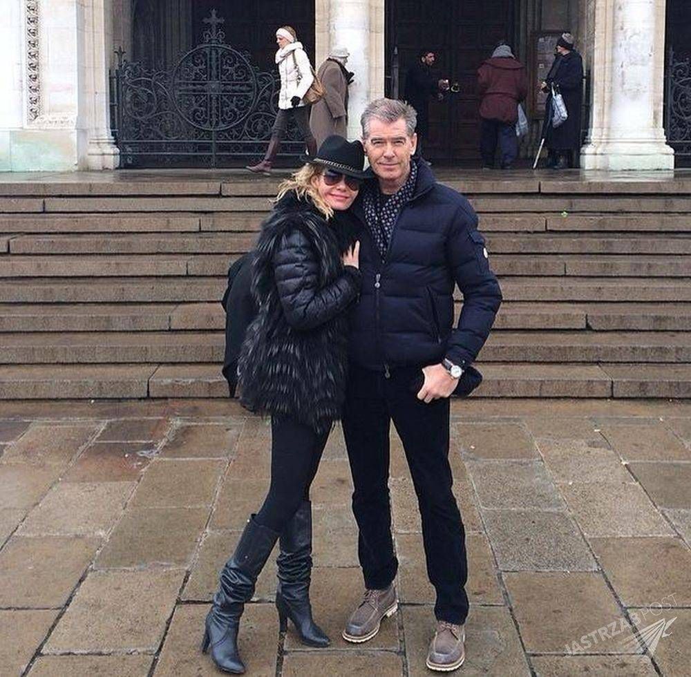 Kasia Wołejnio i Pierce Brosnan