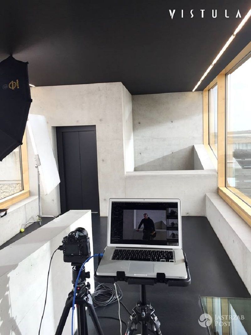 Robert Lewandowski na backstage'u sesji dla Vistuli