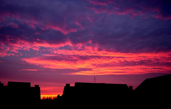 Purpurowe niebo i złote chmury - zdjęcia Internautów