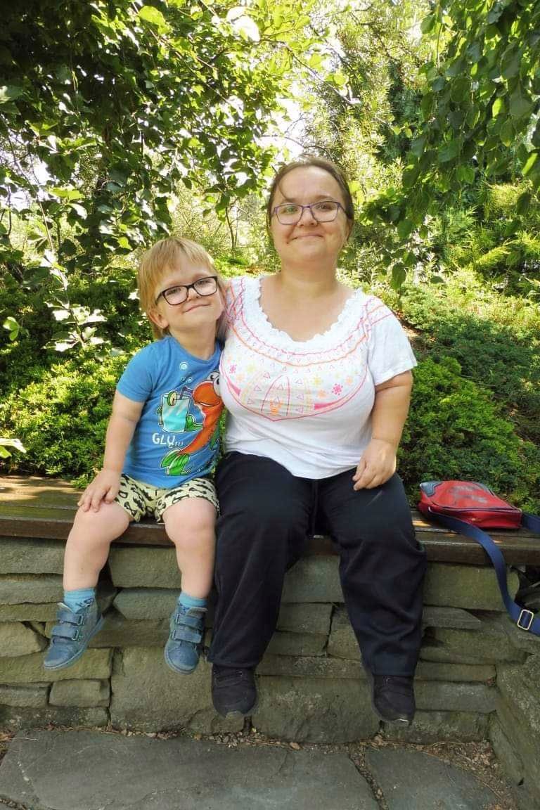 Kacper z mamą Aleksandrą 