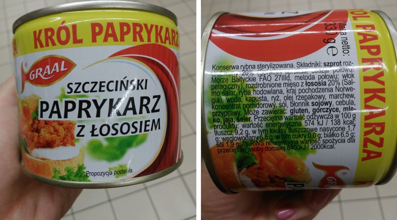 Podobnie, jak w paprykarzu z Biedronki, tak w konserwie firmy Graal znajdziemy 40 proc. mięsa. 20 proc. to szprot, a 20 proc. to łosoś