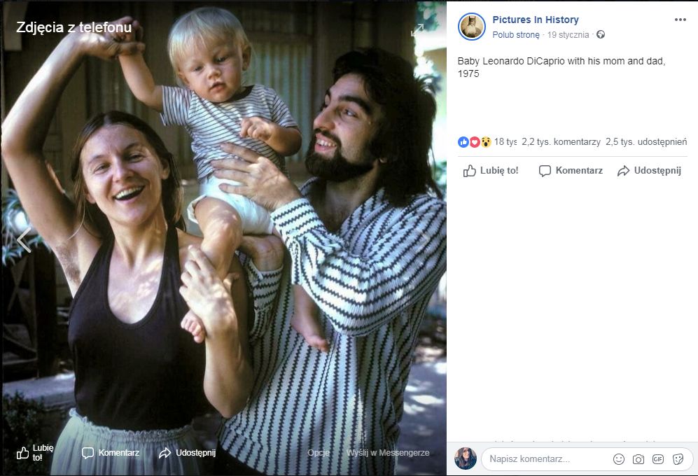 Leonardo DiCaprio z rodzicami