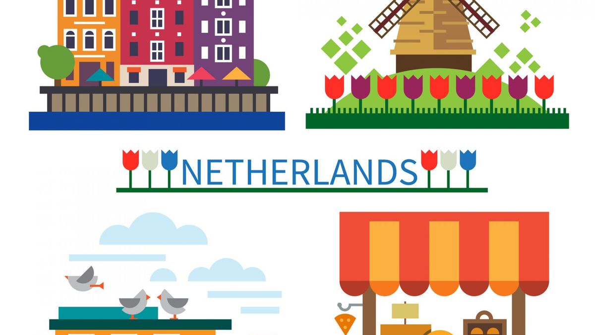 Holandia - kolorowanka