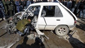 Ostrzelany przez Izraelczyków samochód