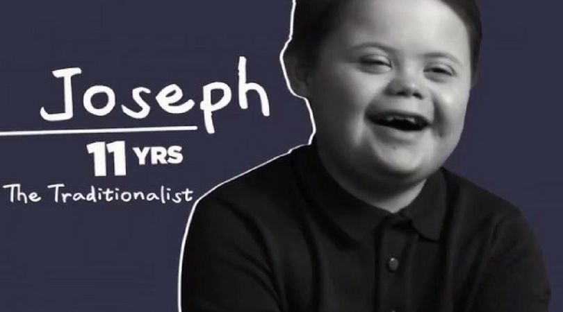 11-letni Joseph bierze udział w kampanii promującej nową kolekcję ubioru dla dzieci