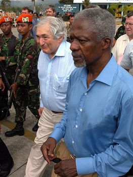 Annan przyjechał zobaczyć zniszczenia po tsunami