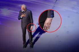 Morgan Freeman pojawił się w Katarze. Wszyscy patrzyli tylko na jego dłoń
