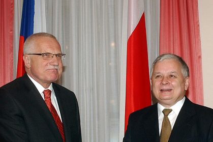 Lech Kaczyński z prezydentem Czech o eurokonstytucji