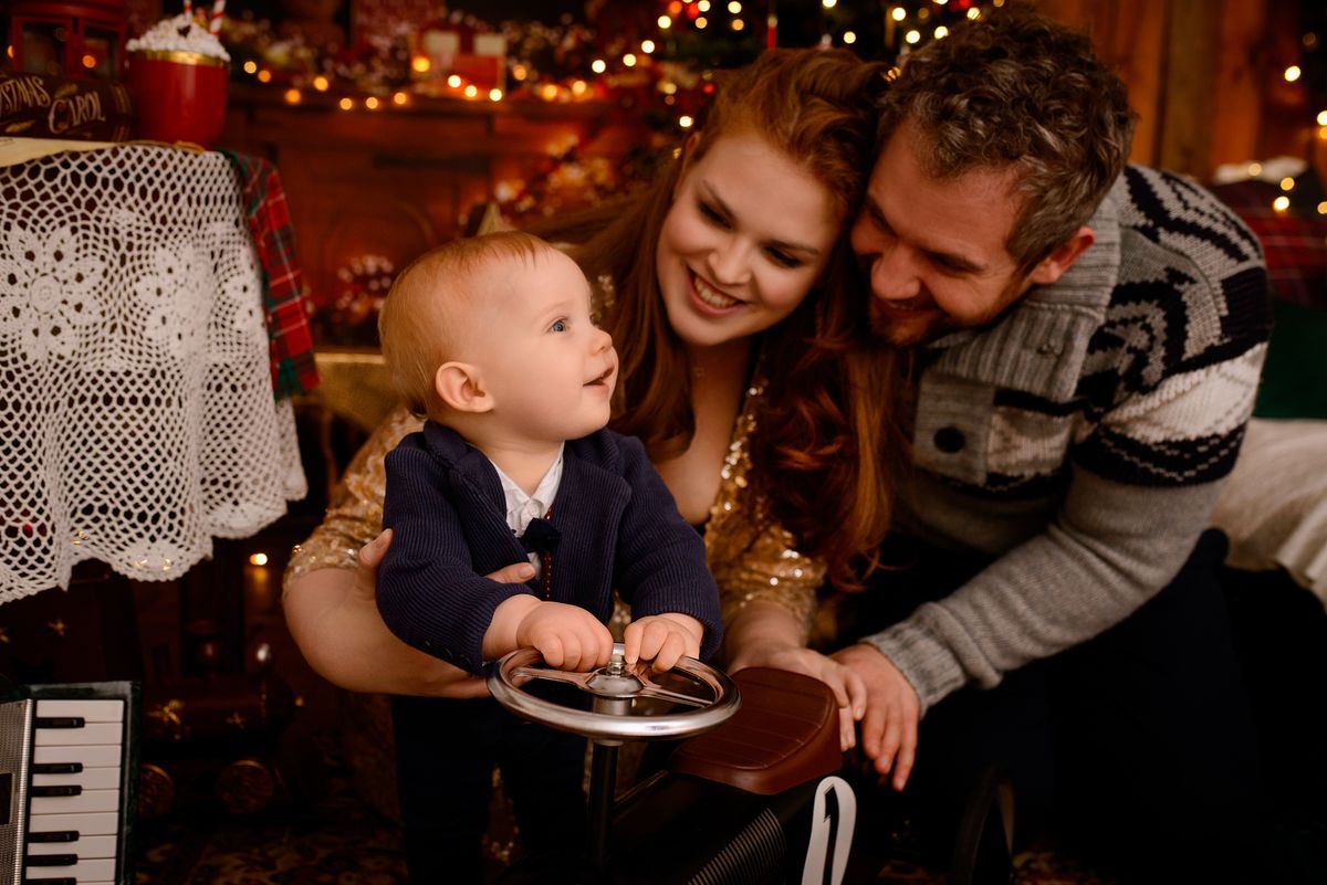 Joanna z mężem i synkiem 