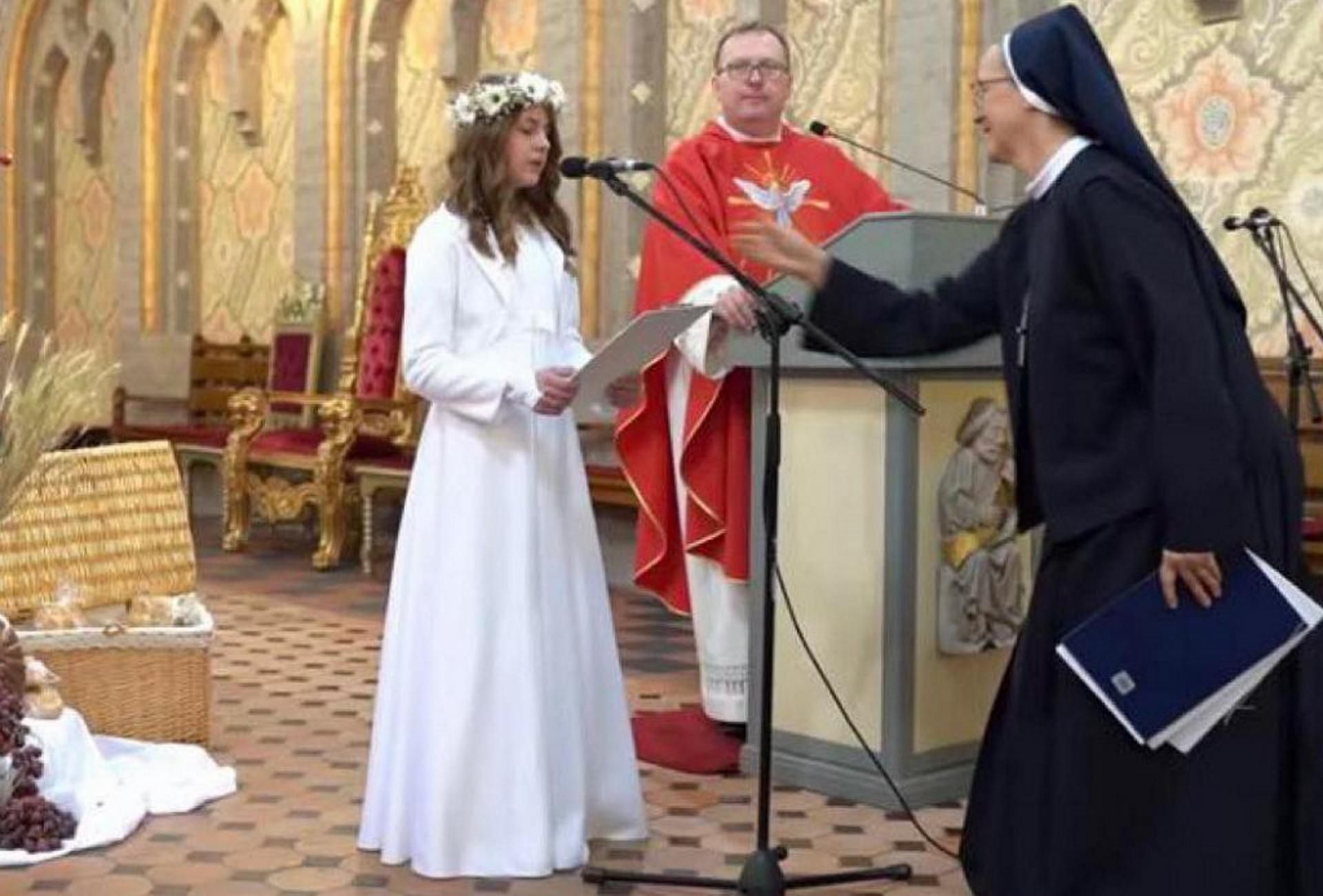 Zaśpiewała podczas komunii