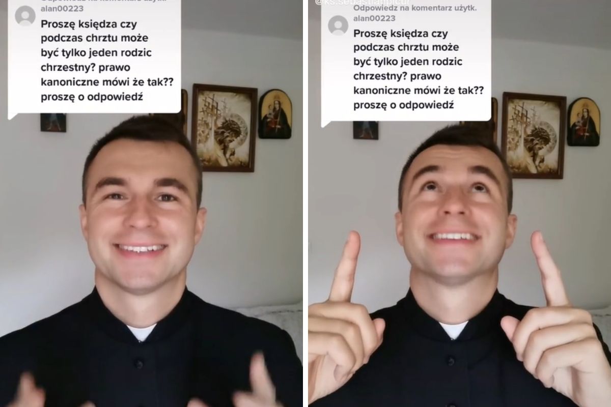 Ksiądz tłumaczy, czy dziecko może mieć jednego rodzica chrzestnego