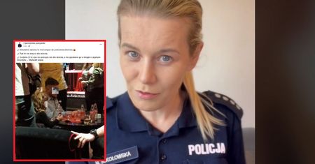 Policjantka pokazała zdjęcie z majówki. Dziecko rozlewa alkohol w pubie