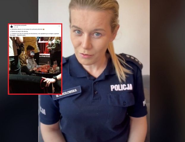 Policjantka pokazała zdjęcie. Przedszkolak rozlewa alkohol w pubie