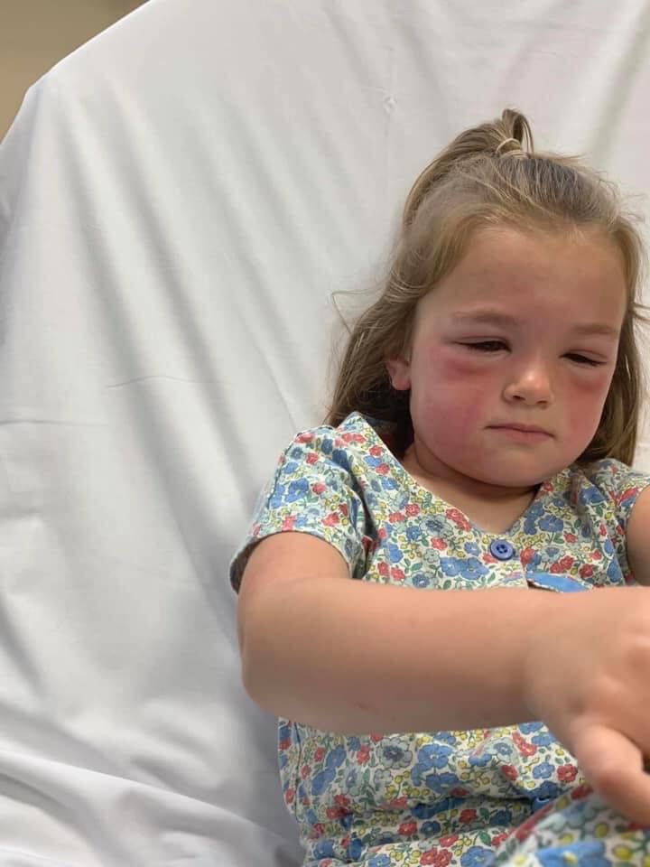 Czterolatka w szpitalu