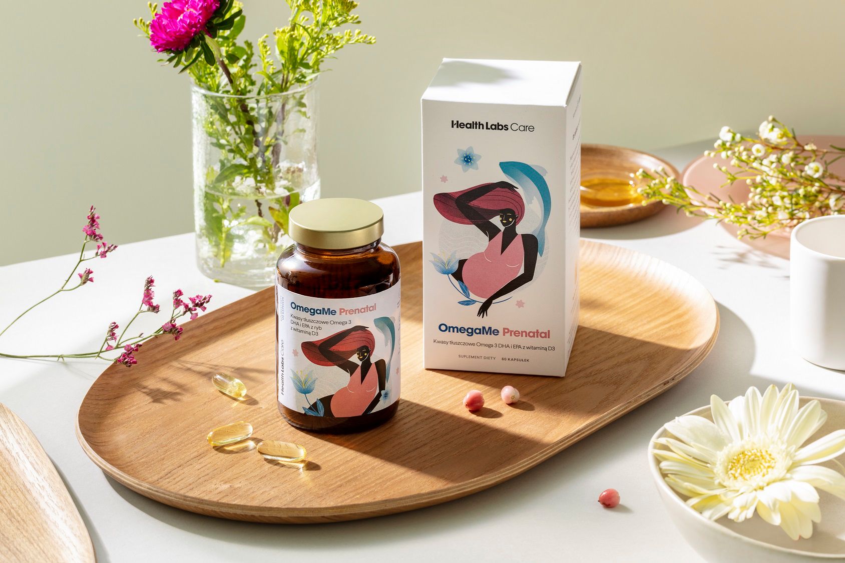 Suplement diety OmegaMe Prenatal dla kobiet w ciąży od Health Labs Care