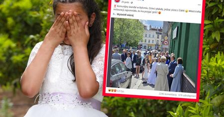 Łzy zamiast przyjęcia komunijnego. Afera przed restauracją w Bytomiu