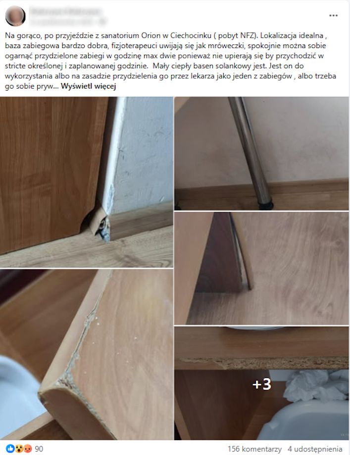 Kuracjuszka opisała swój pobyt w sanatorium