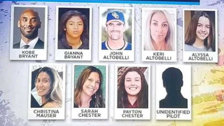 Ofiary katastrofy helikoptera Kobe Bryanta