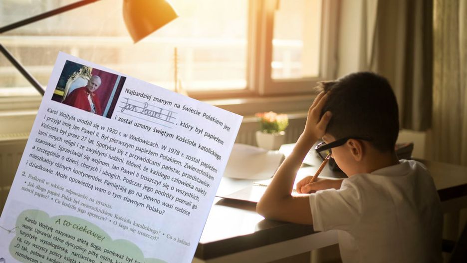 Życiorys Jana Pawła II w ćwiczeniach do polskiego. Dla wielu rodziców to za dużo