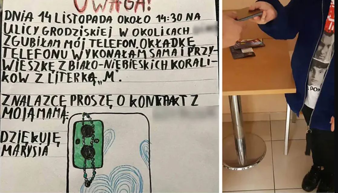 10-letnia Marysia zgubiła swój telefon. Jej ogłoszenie znaleźli policjanci