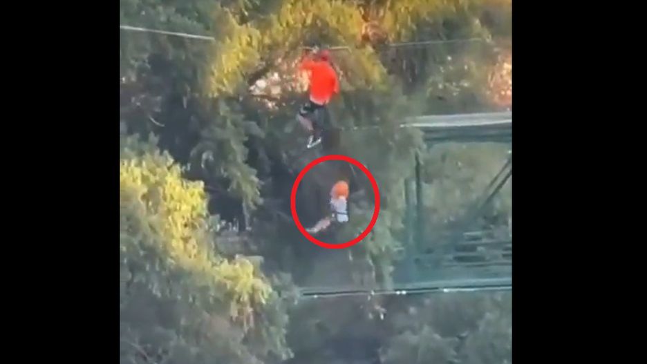 Chłopiec spadł z wysokości 12 metrów. Wypadek zarejestrowano na wideo