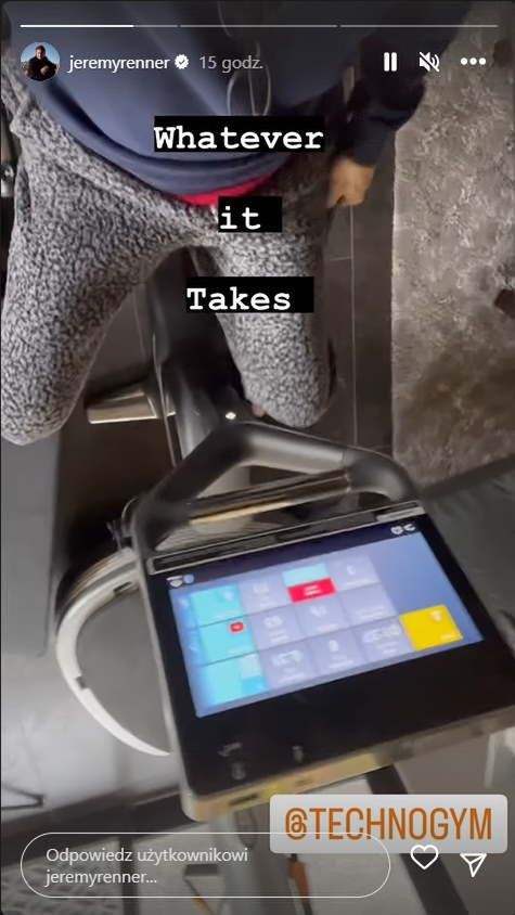 Jeremy Renner wrzucił zdjęcie z rehabilitacji 