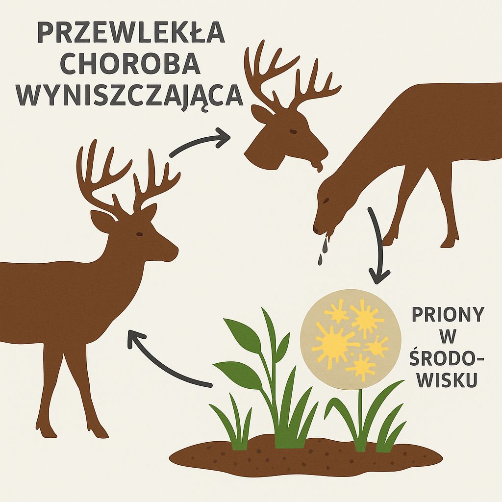 Schematyczna ilustracja przedstawiająca cykl przenoszenia CWD