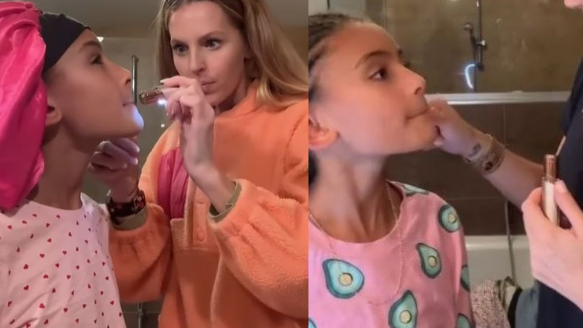 Usuwa dziecku wąsik