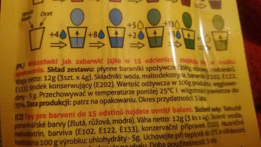 Barwniki do jajek mogą powodować niepożądane skutki