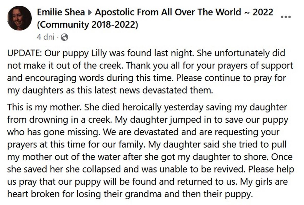 Tragiczny wypadek w parku