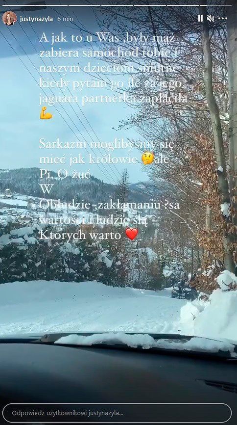 Screen z relacji Justyny Żyły