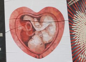 Tajemnicze plakaty na mieście. Autorka nie wiedziała o użyciu jej pracy w kampanii pro-life