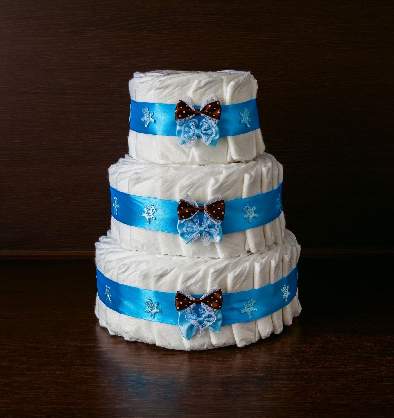 Tort z pampersów może mieć dowolny kształt i wielkość