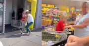 Przerażające nagranie ze sklepu. Młody tata postanowił zareagować