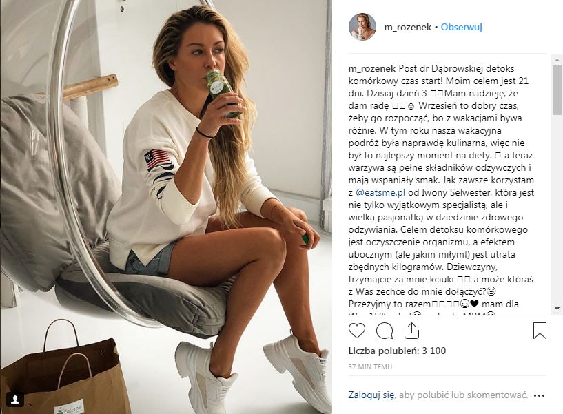 Małgorzata Rozenek-Majdan rozpoczyna detoks dr Dąbrowskiej