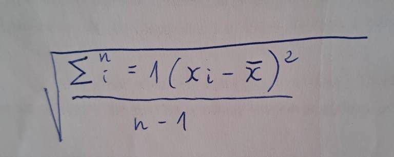 Wzór na odchylenie standardowe