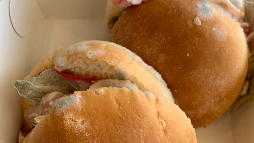 Standardy PKP Intercity. Pasażer w ramach poczęstunku otrzymał spleśniałe kanapki