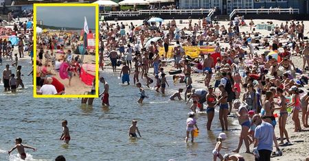 Pokazał nagranie z Międzyzdrojów. Tak wypoczywają rodziny z dziećmi