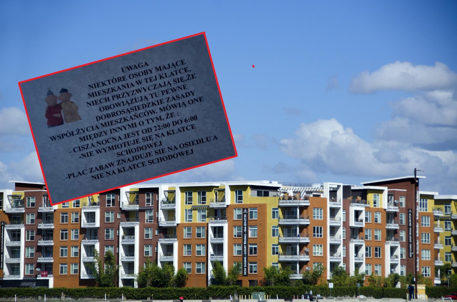 Napisali kartkę z &quot;zasadami współżycia&quot;