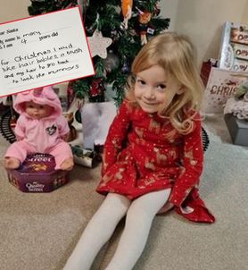 List 4-latki do św. Mikołaja łamie serca. Poprosiła o jedną rzecz