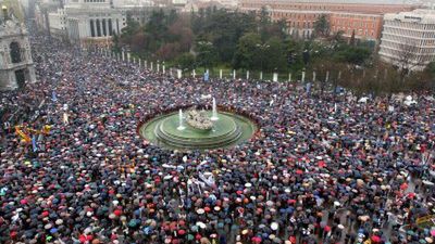 Wielka demonstracja na ulicach Madrytu