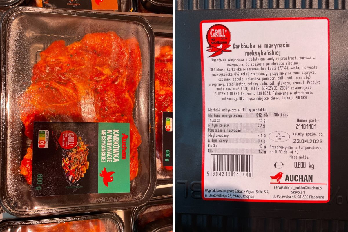 Auchan. Karkówka w marynacie meksykańskiej