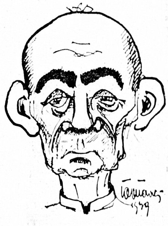 Ferdynand Grüning na rysunku &quot;Głosu Porannego&quot; 