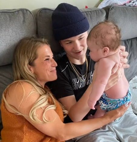 Elle z synem i wnuczką