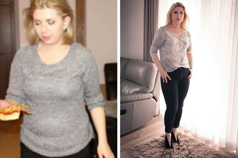 Justyna przed i po metamorfozie