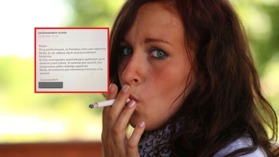 Pełnoletnia uczennica "bez skrępowania" paliła papierosa. Nauczycielka doniosła rodzicom