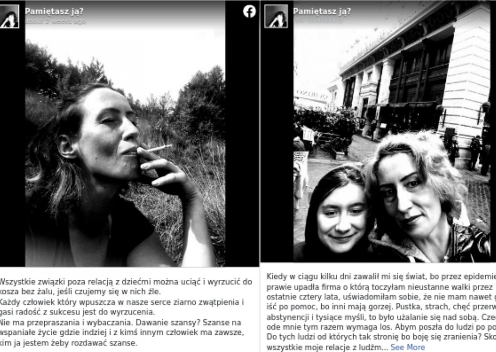 Iwona jest córką toksycznej matki. Prowadzi na facebooku konto pt. &quot;Pamiętasz ją?&quot;, gdzie dzieli się swoimi doświadczeniami i walką z uzależnieniem